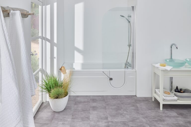 Arizona walk in bath with door closed